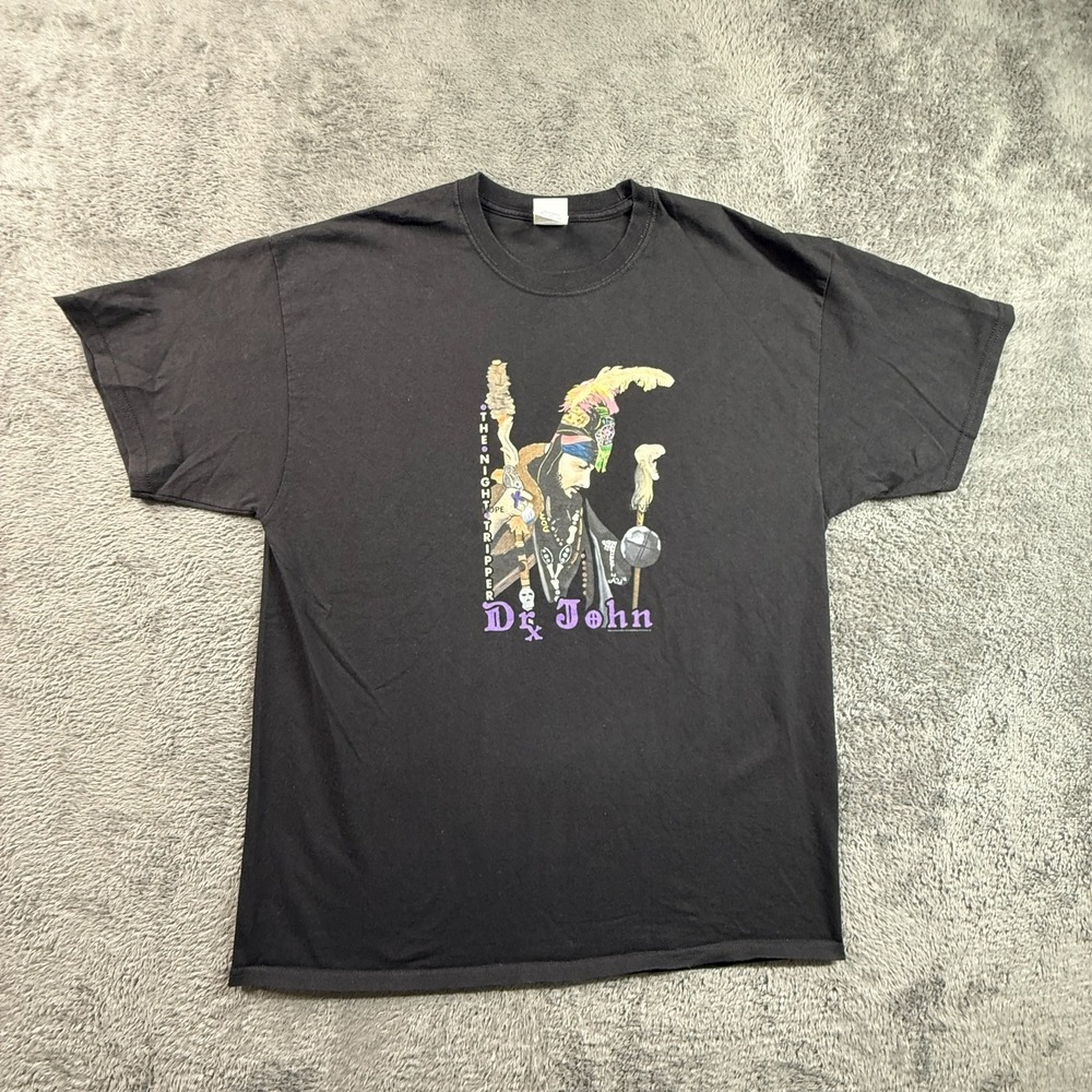Dr John Night Tripper XL Mens T-Shirt Black Cotton Music Blues Jazz Funk